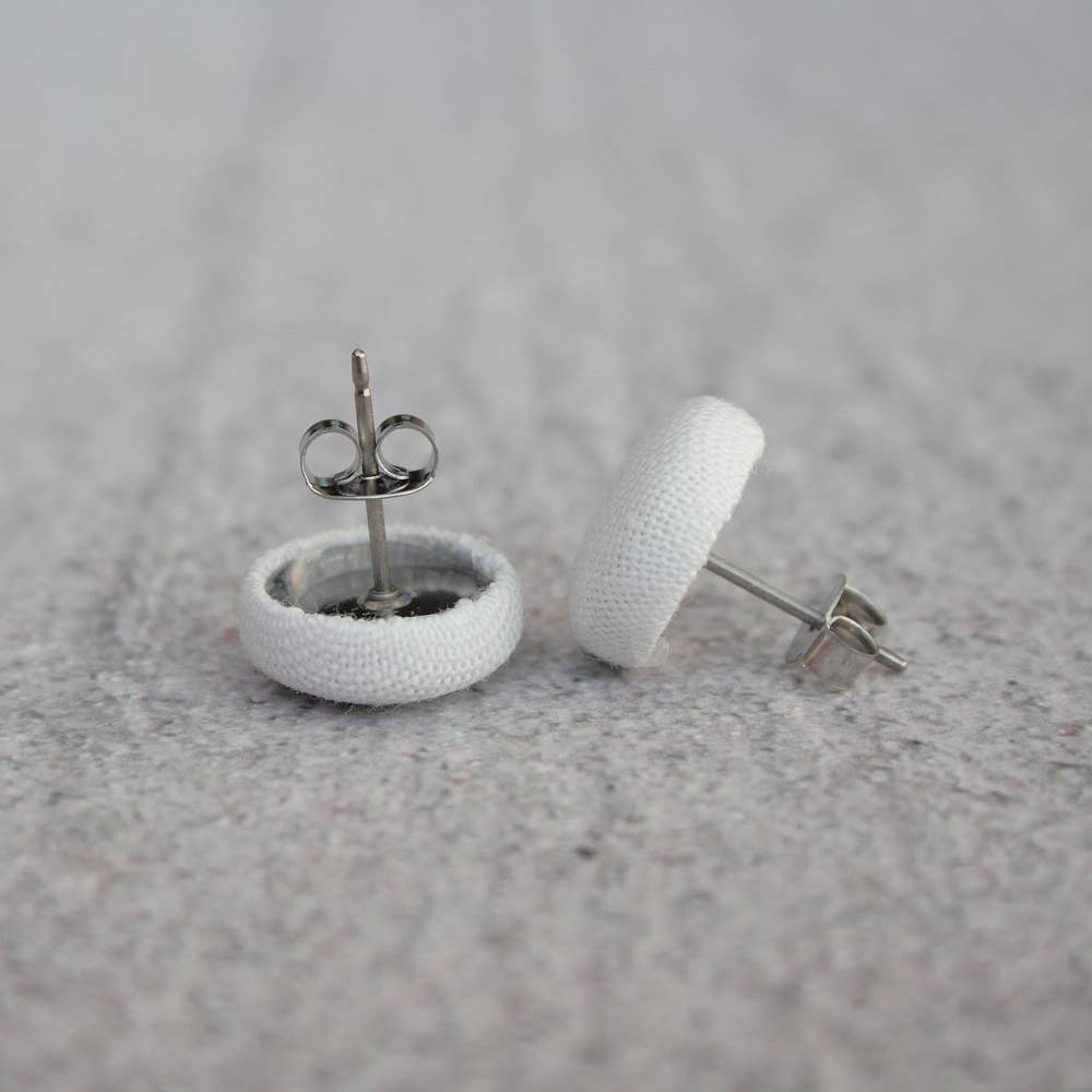 Cowgirl Fabric Button Earrings