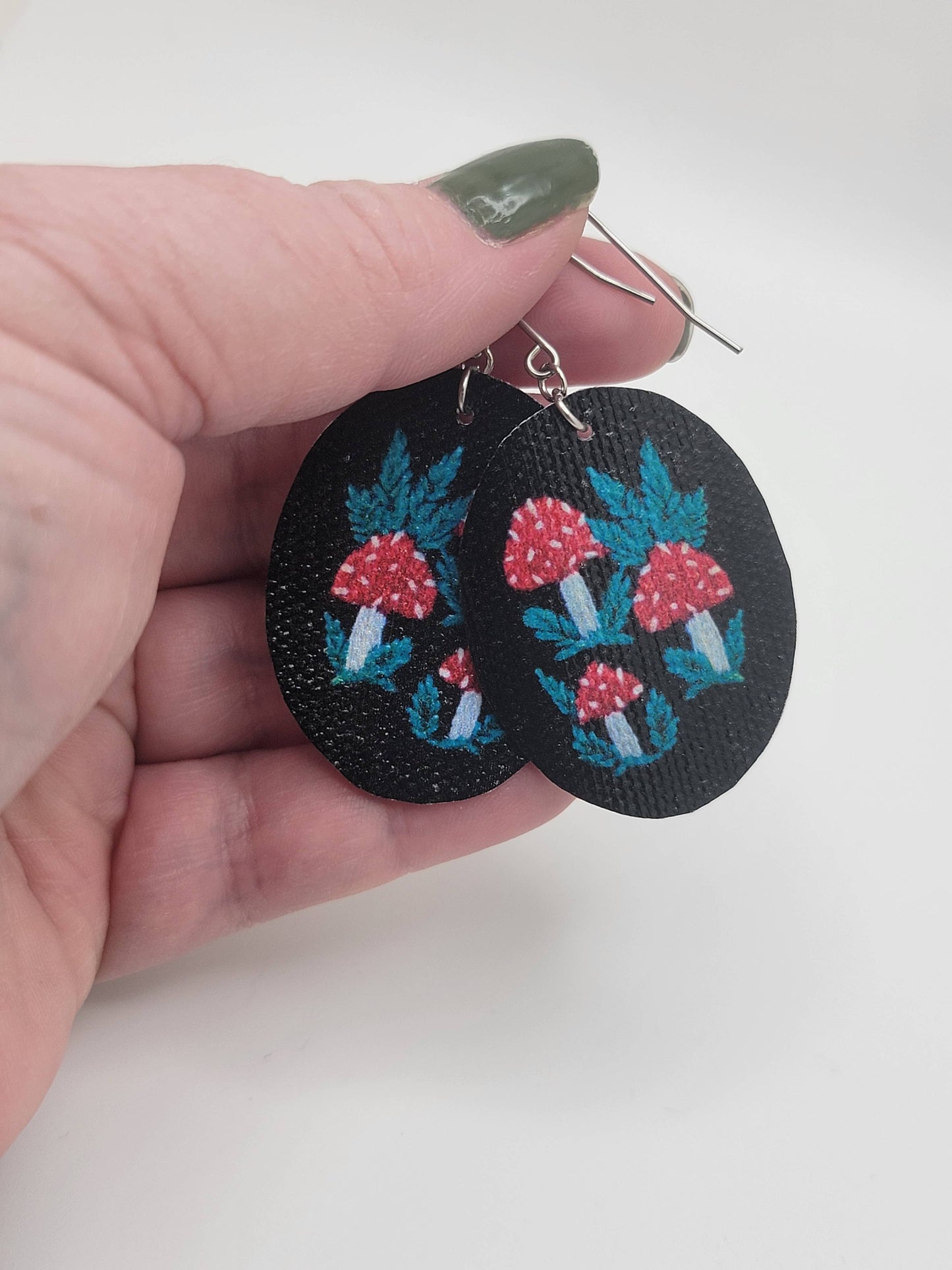 Red Cap Mushroom Earrings