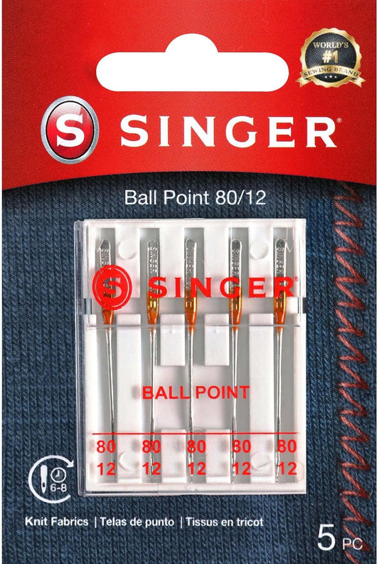 Singer Ballpoint Machine Needles 80/12