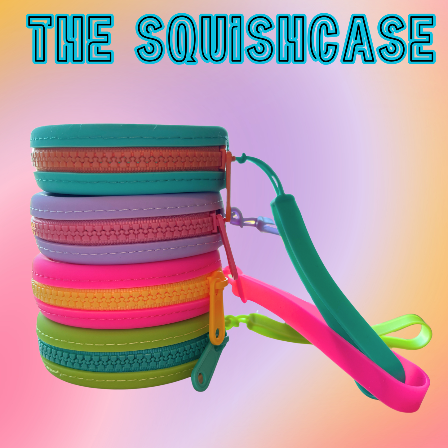 The Squishcase Notions Neon Organizer Mini Bag Charm Storage