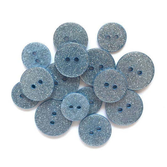 Buttons Galore blue lagoon glitter
