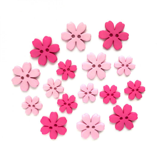 Buttons Galore flower power-hibiscus
