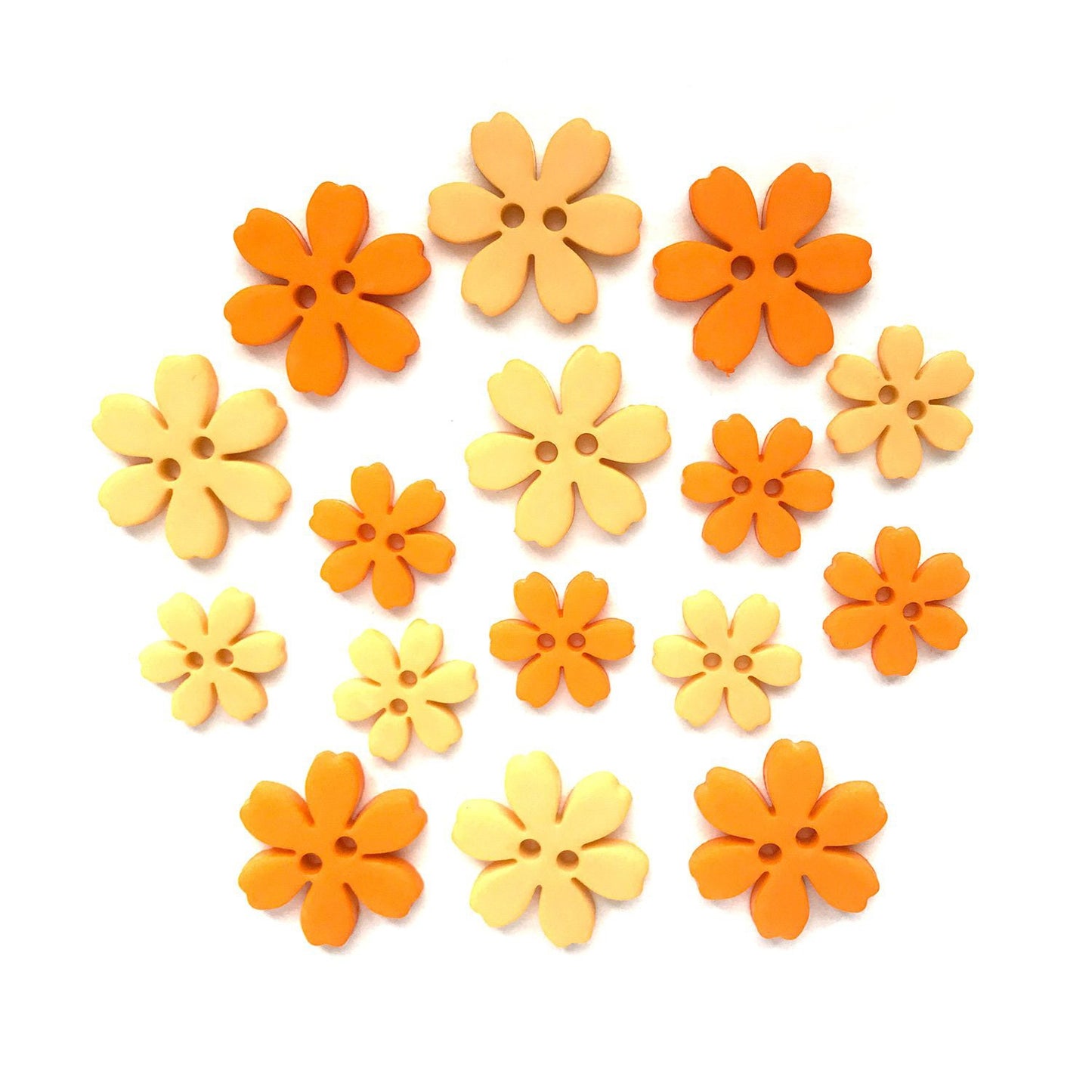 Buttons Galore flower power-marigold