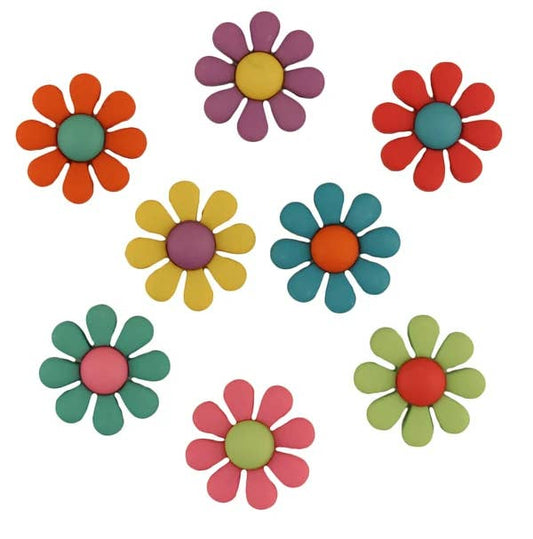Buttons Galore funky flowers