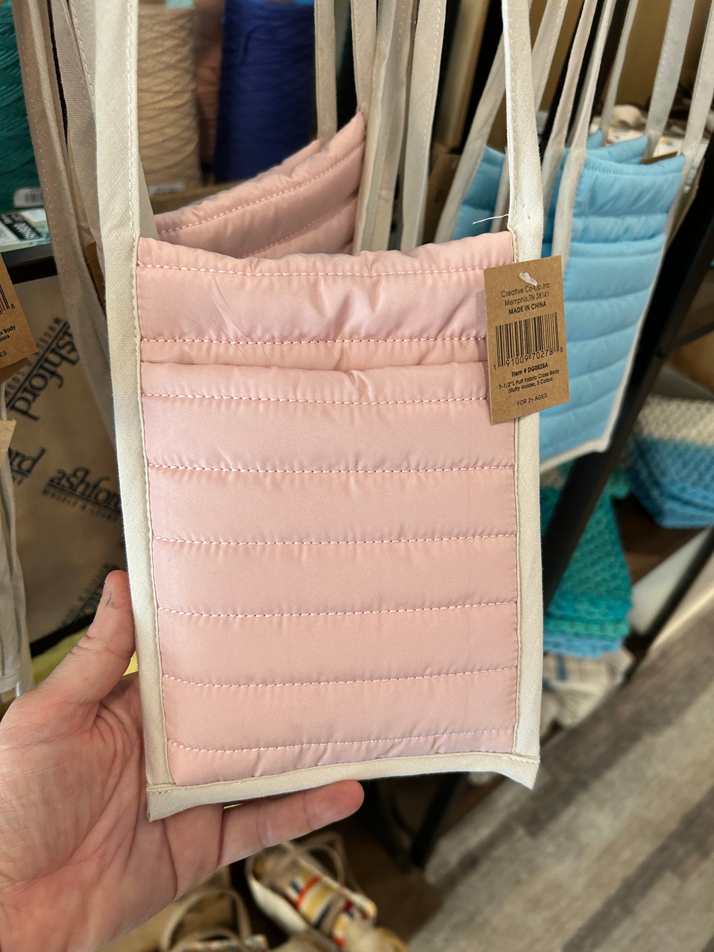 Puff Fabric Cross Body Bag, Toy Holder