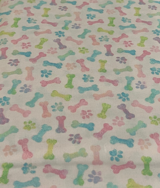 Easter Paws and Bones cotton fabric