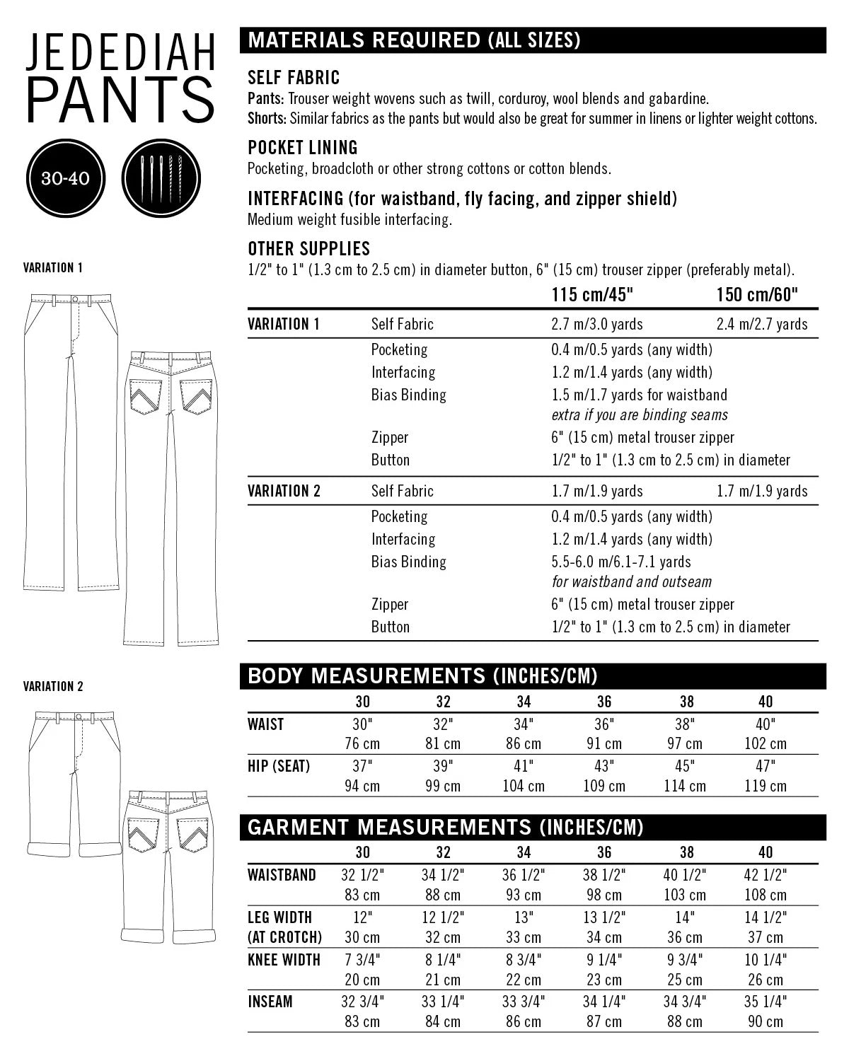 Thread Theory Designs Inc. Jedediah Pants Pattern