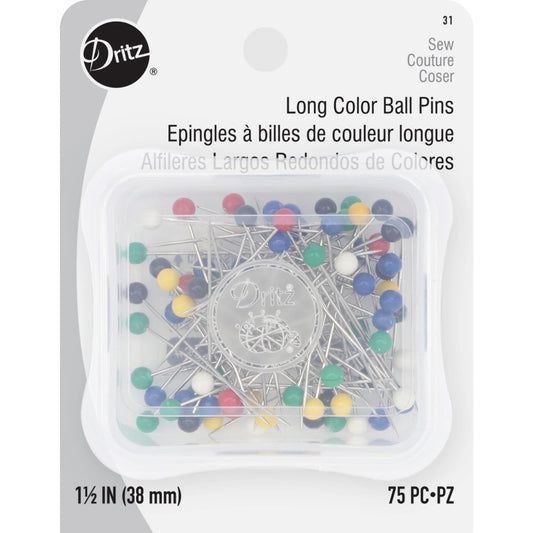 Dritz Long Color Ball Pins