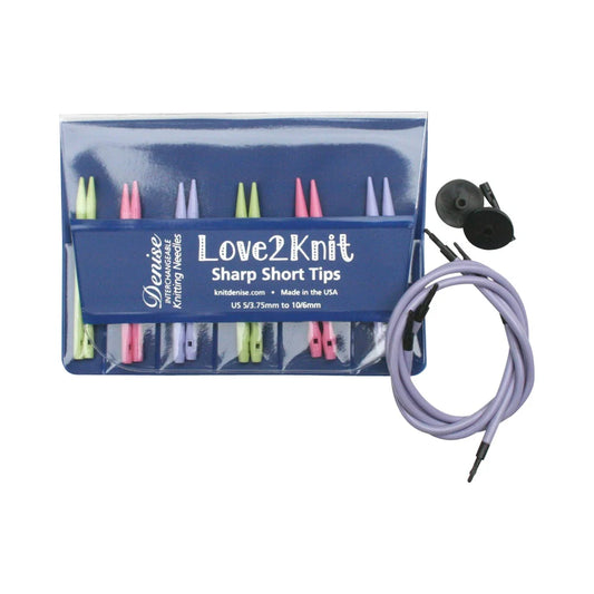 Denise Love2Knit Sharp Short Tips Set
