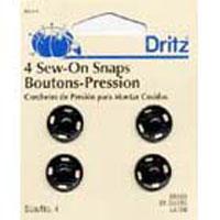 4 Sew On Snaps Size 4