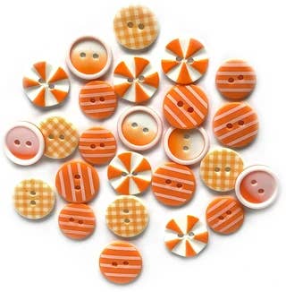 Buttons Galore orange slices fancy