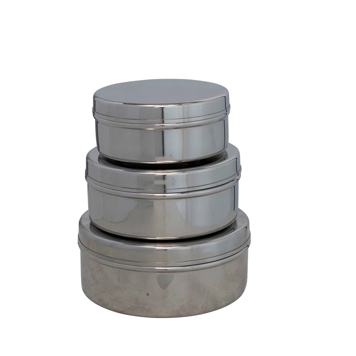 Stainless Steel Containers, Set of 3