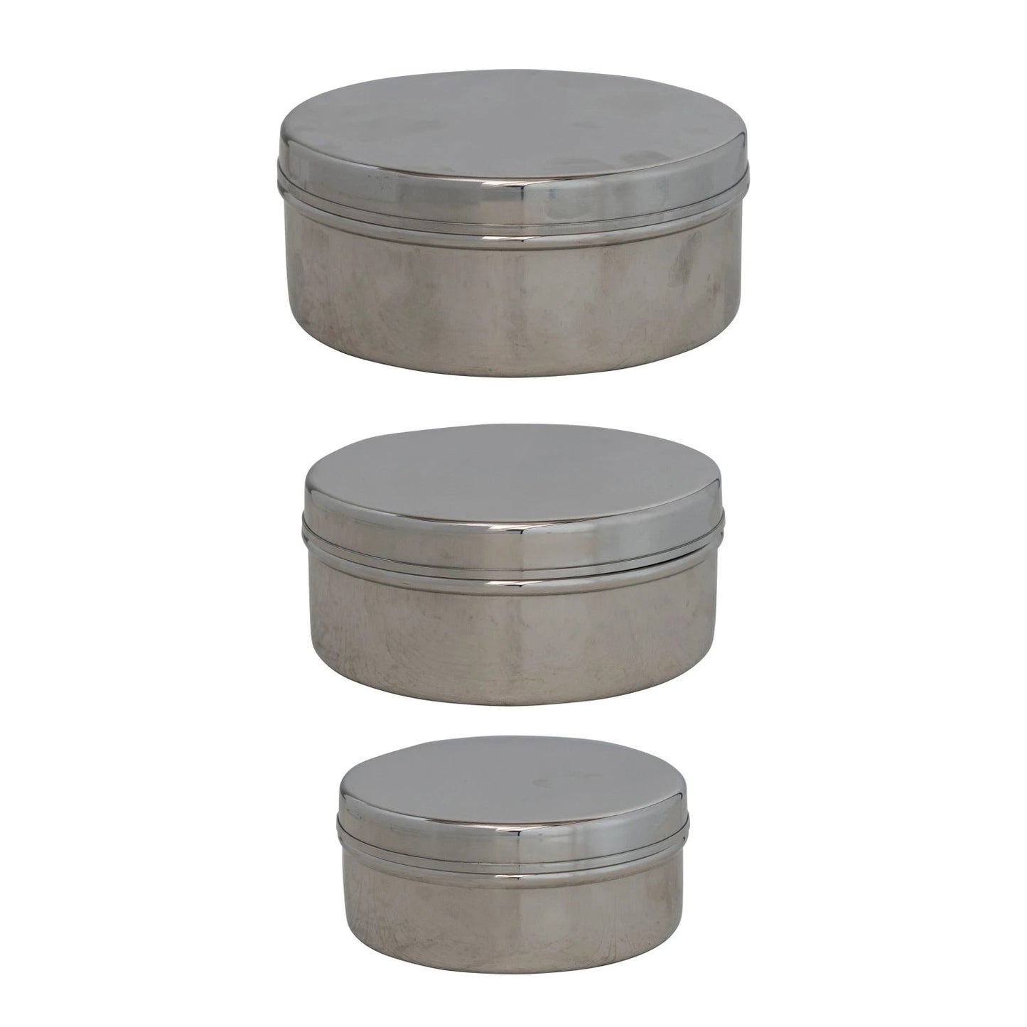 Stainless Steel Containers, Set of 3