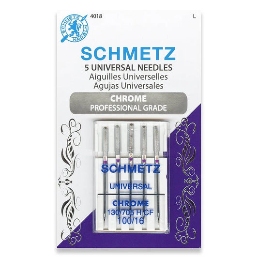 Schmetz Universal Chrome Needles 100/16