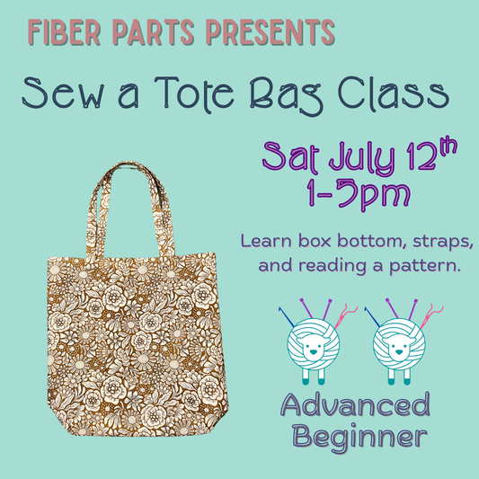 Sew a Tote Bag Class - Advanced Beginner
