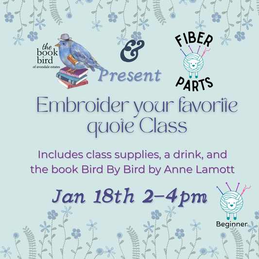 Quote Embroidery Class