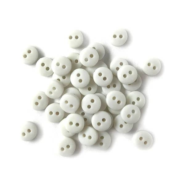 Buttons Galore white tiny