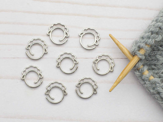 Silver Sheep Split Ring | Stitch Markers
