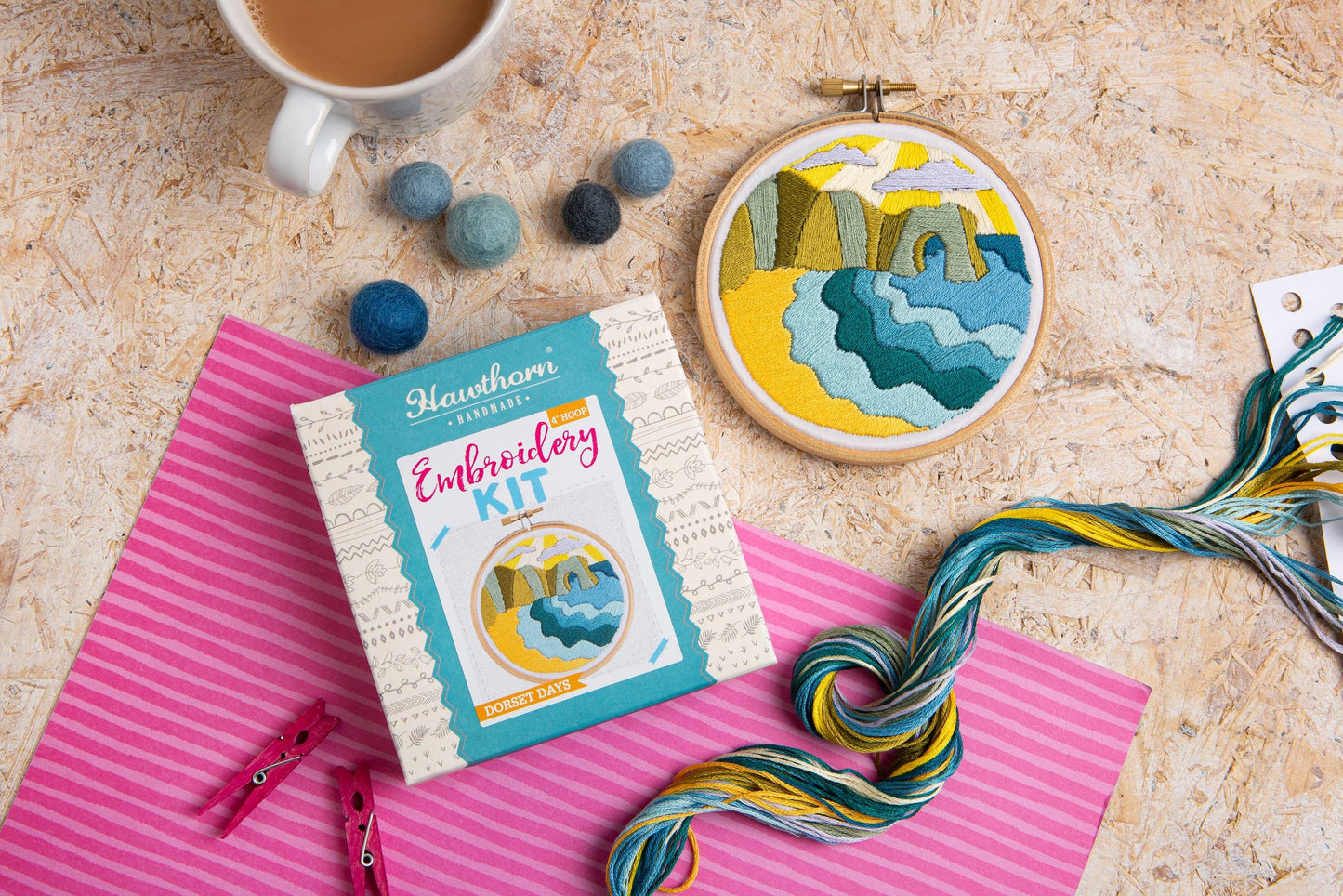 Dorset Days Mini Embroidery Kit | Complete Craft Kit for Beginners