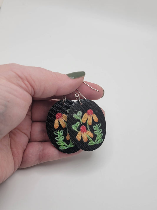 Yellow Flower Earrings
