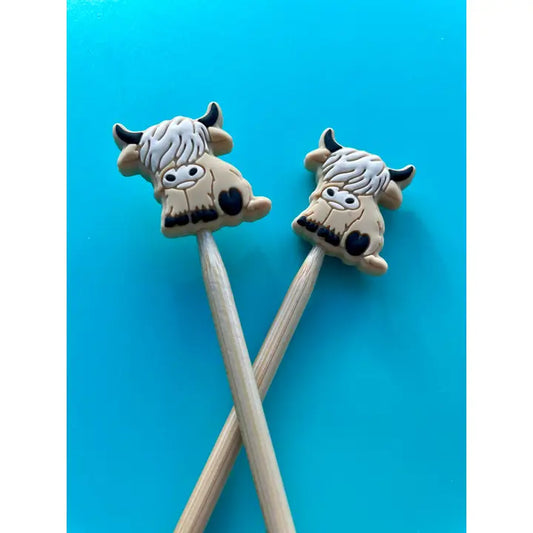 Knitting Needle Point Protectors Knitting Needle Highland Cow
